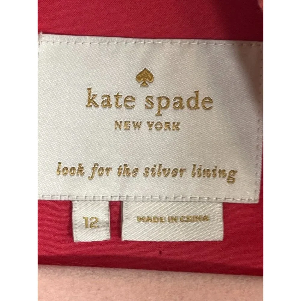 Kate Spade Gwendolyn Havana Coral Dress 12 Tweed Preppy Resort Coquette Chic‎